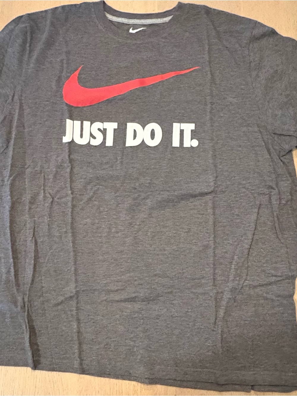 Nike 'Just Do It.' Graphic Tee - Gray with Red Logo